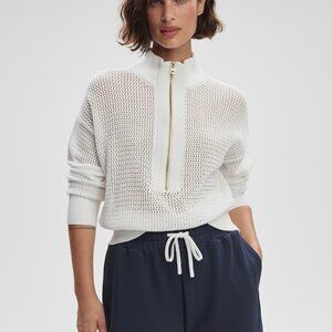 Varley White Half-Zip Sweater size XL NWT